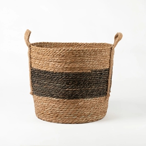 Water Hyacinth Basket Handmade Natural Material Durable Decorative Storage Perfect for <b>Laundry</b> <b>Hamper</b> Wholesale - Product Image 2