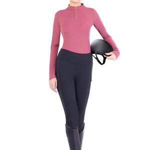 Camisas de Manga Larga de Poliéster/Spandex Transpirables y Ajustadas para Montar a Caballo, Diseño Personalizado, Venta al por Mayor para Mujer - Product Image 1