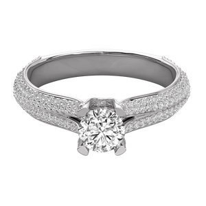 Bague pour femme en or 14 carats avec diamant solitaire cultivé en laboratoire - Product Image 6