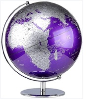 Globo de mapa del mundo metálico hecho a mano, personalizado, fácil de aprender, enseñanza de estudiantes, educativo