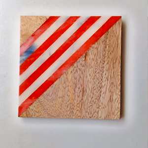 WHITE ENGRAVED FLORAL Hot Selling Wooden Marble Resin Customized <b>Coaster</b> <b>Set</b> with Natural & Customized Color Made in India - Product Image 4