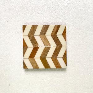 Multi cut pcs Sous-verres Bois Résine Tapis Round Home Hotel naturel rond résine époxy acacia accessoires de cuisine - Product Image 4