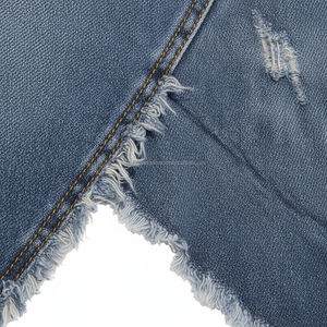 Jupe en jean asymétrique déchirée et délavée pour femme, nouvelle collection, coupe mi-longue, ourlet brut, style sexy - Product Image 5