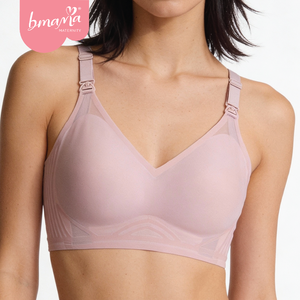 Soutien-gorge d'allaitement violet de haute qualité, motif uni, bretelles réglables, type culotte, sans armatures, respirant, vente directe d'usine - Product Image 1