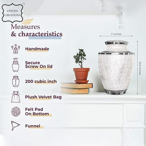 Buena venta al por mayor de cenizas humanas de cremación urna de Metal para adultos/urna de cremación/suministros funerarios clásicos urnas urna esmaltada de alta calidad - Product Image 6