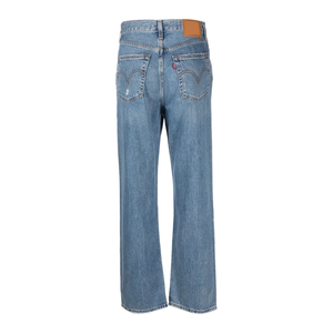 New Style <b>Women's</b> Custom Made Straight Leg <b>Jeans</b> Pants High Rise Full Length Denim Pants <b>for</b> <b>Women</b> with Ripped Design - Product Image 5