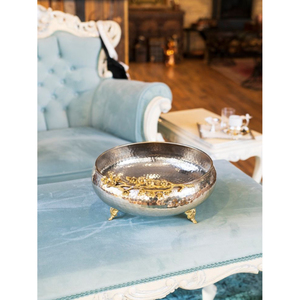 Bol décoratif en laiton de haute qualité, élégant centre de table, accent pour table à manger, salon, bureau, vitrine - Product Image 1