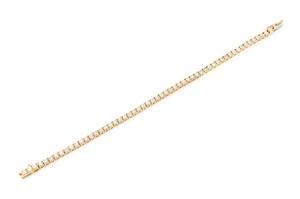 <b>14K</b> Yellow <b>Gold</b> Single Row Moissanite Tennis <b>Bracelet</b> High Quality GRA Certificated Customized <b>Bracelets</b> for Women Fine Jewelry - Product Image 4