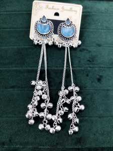 Pendientes de Plata de Ley con Diseño de Jhumka de Cachemira de Tip Top Fashions, Accesorio de Moda Elegante - Product Image 3