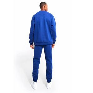 Survêtements pour hommes grande taille de haute qualité fabriqués au Pakistan, couleur personnalisée bleue, écologiques, solides, pour l'entraînement en salle de sport en hiver, design 2 en 1 - Product Image 2