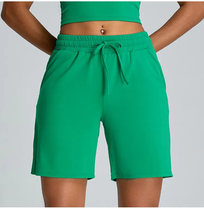 Pantalones cortos informales para correr para mujer, pantalones cortos de Yoga de verano de secado rápido, con logotipo personalizado, superventas al por mayor - Product Image 2