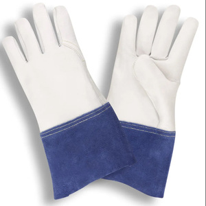 Dernier style Gants de soudage TIG XL en peau de chèvre Résistant à la chaleur Imperméable au feu Anti-coupure Antidérapant Conception de sécurité - Product Image 1