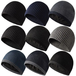 Factory Supplier Jacquard <b>Men</b> Beanies Winter <b>Hat</b> <b>Black</b> Winter Warm Knit Custom Logo Best Material New Design Beanies For <b>Men</b> - Product Image 1