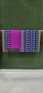 Almohadillas de sillín de lana de Nueva Zelanda genuinas hechas a mano, acentos de cuero de Gel de concha de salto, manta de equitación inglesa occidental - Product Image 4