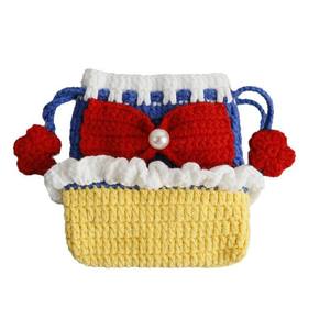 New Hand-woven Cartoon Pattern Eco-Friendly Crochet Knitted Bundle Coin Purse Special Offer Earphone Bag Unisex Finished - Product Image 5