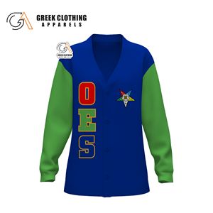 Suéter cárdigan personalizado de alta calidad con letras griegas de la Orden de la Estrella de Pascua (OES) - Product Image 5
