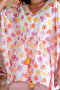 Caftans musulmans Style vestimentaire et 100% coton imprimé numérique Floral coton Maxi Kaftan vente en gros femmes collection manches courtes - Product Image 5