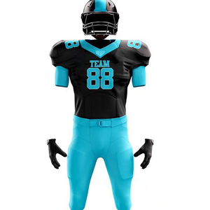 Conjunto de Jersey de fútbol americano juvenil de alta calidad, suministro de fábrica, uniforme de sarga de aparejos Reversible con mangas cortas personalizable - Product Image 3