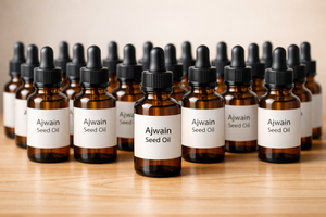 Huile essentielle de graines d'ajwain biologique naturelle de qualité supérieure de qualité supérieure à étiquette privée, distillation à la vapeur, approvisionnement en vrac - Product Image 2