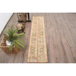 พรมขนาด 1.5x6 ฟุต, พรมวินเทจตุรกี, พรมขนสัตว์สีน้ำตาล - Product Image 1