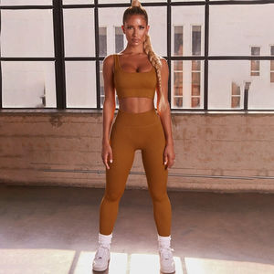 Custom Logo Seamless Sexy Deep V Shape Back Scrunch Butt Sport Bra Fitness Yoga Wear Sport Leggings Yoga Pants <b>Shorts</b> <b>Sets</b> <b>Women</b> - Product Image 4