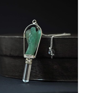 Bán Buôn Giá Trên Soha Agate Tự Nhiên Sunstone Tinh Thể Thiên Thần Con Lắc Với Pha Lê Bút Chì Cho Reiki & <span class=keywords><strong>Chakra</strong></span> Cân Bằng Trên Bán - Product Image 5