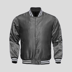 Veste de baseball en toile de haute qualité à col montant, impression de logo personnalisée, vestes de survêtement coupe-vent pour hommes pour l'hiver - Product Image 2