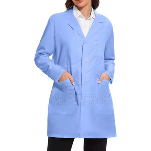 Logo personnalisé OEM blouse d'hôpital blanche à manches longues uniforme de laboratoire du fournisseur médical pour hommes et femmes vêtements de médecin - Product Image 1