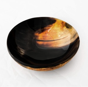 ชามเขาควายโทนสีเข้มงานฝีมือแบบดั้งเดิมปราศจากสาร BPA ของขวัญตกแต่งบ้านแบบชนบทเป็นมิตรกับสิ่งแวดล้อม - Product Image 1