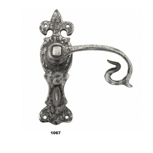Poignée de porte à levier en fer lisse noir poignée décorative pour la maison cuisine salle de bain salon chambre porte utilisation - Product Image 4