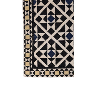 Alfombras Geométricas de Lana Alhambra en Gris y Negro, Tejido Plano para el Hogar, para Pasillo, Rectangulares a Rayas-ADWL-13161 - Product Image 4