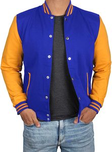 Veste universitaire en laine de haute qualité personnalisée pour enfants, tissu en satin et toile, réversible, en cuir, veste de baseball universitaire pour l'hiver - Product Image 3