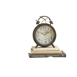 Horloge de table analogique à design antique personnalisable, best-seller, pour chambres à coucher, avec couleur et dimensions personnalisées pour la maison et les hôtels - Product Image 1