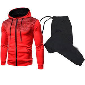 Survêtement d'hiver unisexe personnalisé 100% polyester léger imprimé surdimensionné Jogging survêtement polaire hommes pantalons de survêtement à capuche ensemble - Product Image 4