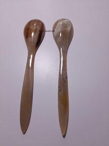 Cuchara hecha de cuerno de búfalo/buey de la mejor calidad, cuchara de cuerno ecológica Natural, artículos de cubiertos, productos indios hechos a mano - Product Image 5