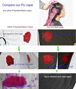 ผ้าคลุมตัดผมกันน้ำ ทนสารฟอกขาว ผิว PU สำหรับช่างทำผมมืออาชีพ ผ้าคลุมย้อมสีผม - Product Image 4