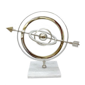 Base de mármol Material de aluminio Adorno de globo decorativo Pieza de exhibición moderna tradicional Globo de moda - Product Image 6