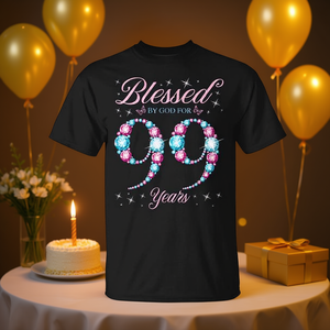 Maglietta Promozionale per il 99° Compleanno della Regina Benaugurata di 99 Anni - Product Image 3