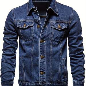 La mejor chaqueta vaquera para hombre Tendencias Vintage desgastada Versatilidad elegante y duradera Dominando el aspecto Chaquetas vaqueras para hombre - Product Image 1