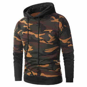 Etiqueta privada MOQ bajo Hombres Camo Print Style Hoodies Alta calidad 100% Material de algodón Superventas Sudadera con capucha sublimada para hombres - Product Image 1
