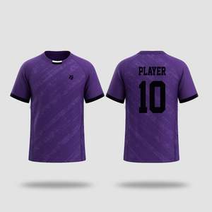 Vêtements techniques de cricket d'entraînement personnalisés en violet - Tee-shirt - Product Image 3