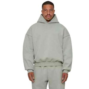 100% Sudadera con capucha de algodón Hombres Mujeres Peso pesado Sudadera con capucha de gran tamaño Impresión de logotipo personalizado OEM - Product Image 4