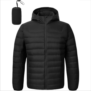 Veste matelassée en toile pour homme, nouvelle collection 2025, luxe personnalisé, tissu de haute qualité, col montant, vêtements d'hiver, logo frontal, capuche - Product Image 1