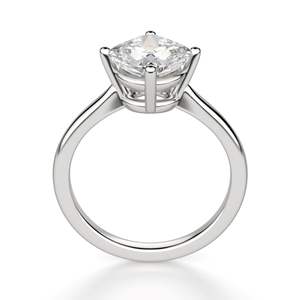 Bague de fiançailles solitaire en diamant taillé coussin pour femme - Product Image 2