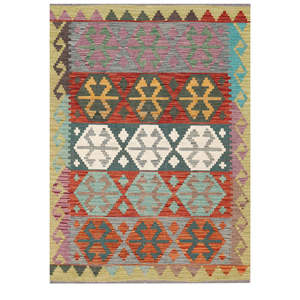 Alfombra Kilim de Maimana, Afganistán, 177 x 127 cm, Alfombras y Juegos de Alfombras - Product Image 1