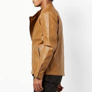 Chaqueta de Cuero Genuino Impermeable Hecha a Mano, Estilo Urbano, para Hombre, con Capucha, Transpirable, Casual, Personalizada, OEM, Moda 2025, Gran Venta - Product Image 2