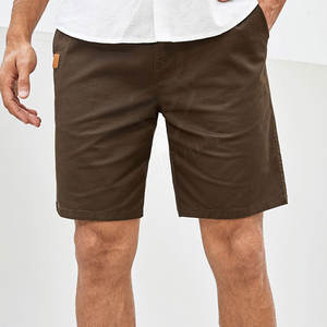 Pantalones cortos de punto de peso pesado de algodón de último estilo para hombre con cordones pantalones cortos sueltos con múltiples bolsillos para hombre - Product Image 1