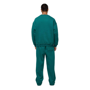 Men 2-Piece Set 100% Cotton <b>Crewneck</b> Sweatshirt Sweatpants Streetwear Front Digital Print Thick Fleece High Quality Tracksuit - Product Image 3