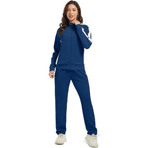 Full Zip Tracksuit for <b>Women</b> Jacket with Hood and Matching <b>Pants</b> Lightweight Comfortable Casual Sportswear <b>Lounge</b> Wear - Product Image 3