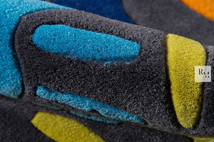 Tapis moderne en peluche de luxe fait à la main en laine tapis tufté à la main conception de tache taille personnalisée pour la maison salon ensembles de tapis de sol - Product Image 3